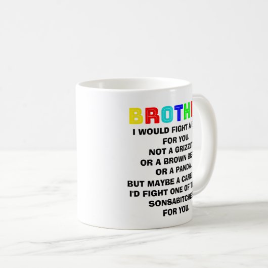 Brudergeschenke, Brudergeschenke, Tasse, lustiges  Kaffeetasse (VorderseiteRechts)
