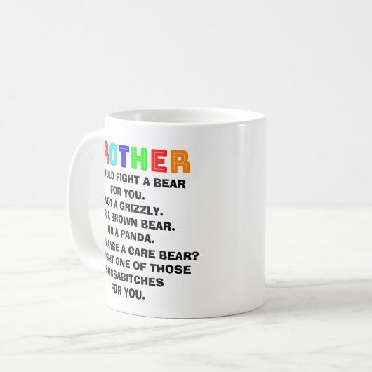 Brudergeschenke, Brudergeschenke, Tasse, lustiges Kaffeetasse (Vorderseite Links)