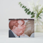 Bruderkuss Postkarte (Stehend Vorderseite)