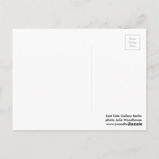 Bruderkuss Postkarte (Rückseite)