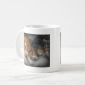 Brüderliche Beagles Kaffeetasse (Vorderseite Links)