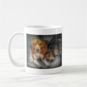 Brüderliche Beagles Kaffeetasse (Links)