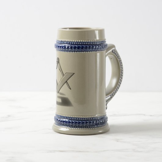 brüderliche FreimaurerTasse Bierglas (VorderseiteRechts)
