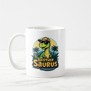 Brüdersaurus – Lustiger Cartoon-Dinosaurier-Bruder Kaffeetasse