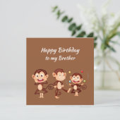 Bruderschaft als Alberne wunderbare Affen Karte (Stehend Vorderseite)