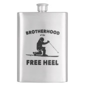 Bruderschaft des Telemarkskifahrens Flachmann (Vorderseite)