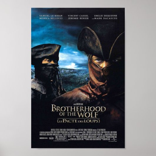 Bruderschaft des Wolfs Französisch Poster (Vorne)
