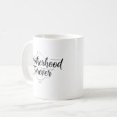 Brüderschaft für immer Elegantes Skript Schwarz un Kaffeetasse (Vorderseite Links)