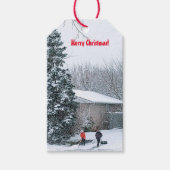 Bruderschaft schneebedeckte Tags Geschenkanhänger (Vorderseite)