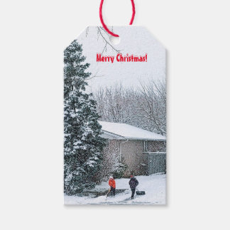 Bruderschaft schneebedeckte Tags Geschenkanhänger