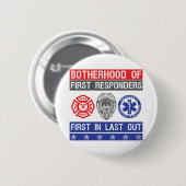 Bruderschaft von First Respondern Button (Vorne & Hinten)