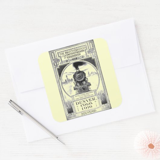 Bruderschaft von Triebfahrzeugführern Quadratischer Aufkleber (Umschlag)