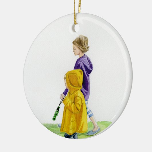 Bruderschwesterschmuck Keramik Ornament (Links)