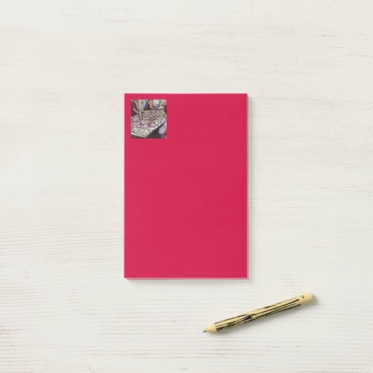 Brüderung mit frischem Fisch Post-it Klebezettel (Auf Schreibtisch)