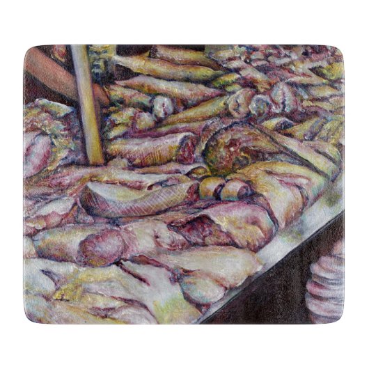 Brüderung mit frischem Fisch Schneidebrett (Vorderseite)