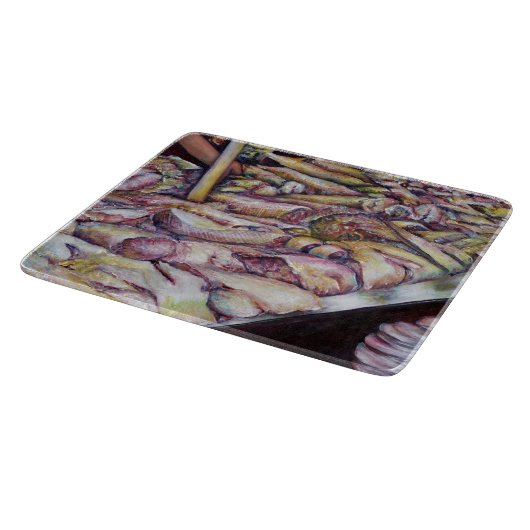 Brüderung mit frischem Fisch Schneidebrett (Ecke)