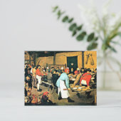 Bruegel the Elder-Peasant Wedding-1568 Postkarte (Stehend Vorderseite)