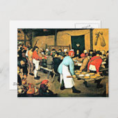 Bruegel the Elder-Peasant Wedding-1568 Postkarte (Vorne/Hinten)