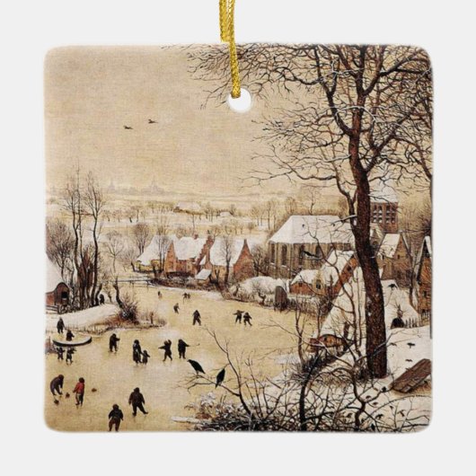 Bruegel the Elder - Winter Landscape, Keramikornament (Vorderseite)