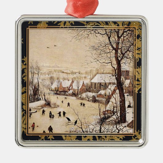 Bruegel the Elder - Winter Landscape Ornament Aus Metall (Vorne)