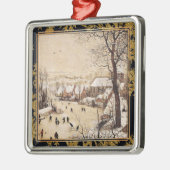 Bruegel the Elder - Winter Landscape Ornament Aus Metall (Links)