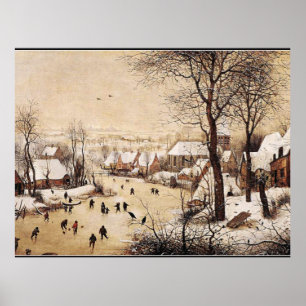 Bruegel the Elder, Winterlandschaft, Kunst Poster