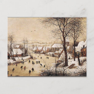 Bruegel the Elder - Winterlandschaft mit Skatern Postkarte