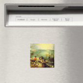 Bruegel's Landschaft mit dem Fall von Icarus - 155 Magnet (In Situ (Geschirrspüler))