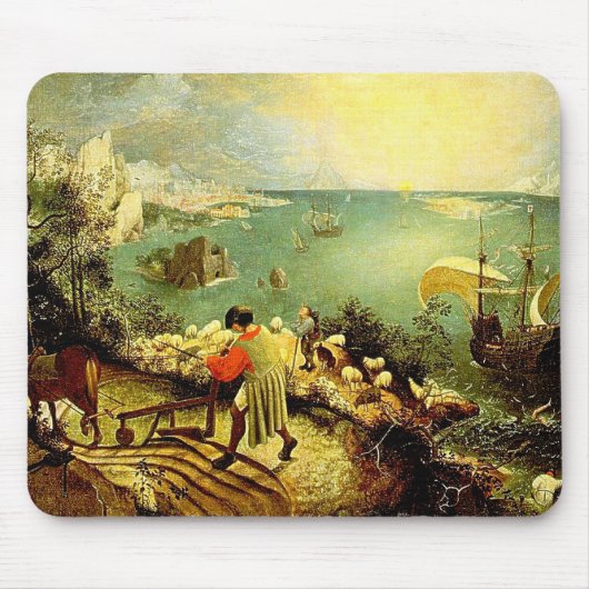 Bruegel's Landschaft mit dem Fall von Icarus - 155 Mousepad (Vorne)