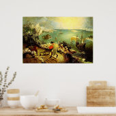 Bruegel's Landschaft mit dem Fall von Icarus - 155 Poster (Küche)