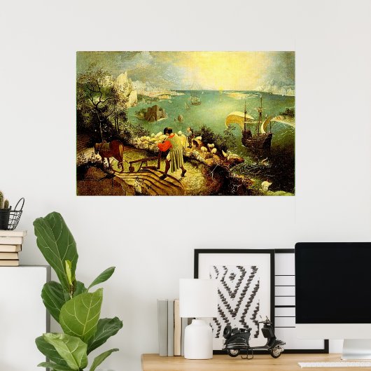 Bruegel's Landschaft mit dem Fall von Icarus - 155 Poster (Heimbüro)