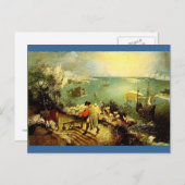 Bruegel's Landschaft mit dem Fall von Icarus - 155 Postkarte (Vorne/Hinten)