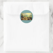 Bruegel's Landschaft mit dem Fall von Icarus - 155 Runder Aufkleber (Tasche)