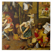 Brueghel the Young - The Alchemist, fine art Fliese (Vorderseite)