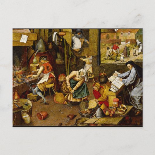 Brueghel the Young - The Alchemist, Fine Art Postkarte (Vorderseite)