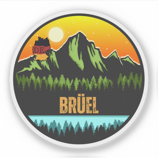 Brüel, Deutschland Aufkleber (Vorderseite)