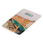 Bruges Belgien Foto Vintage Magnet (Linke Seite)