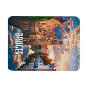 Bruges Belgien Foto Vintage Magnet (Horizontal)