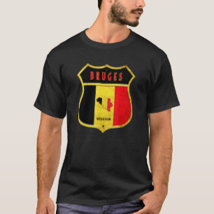 Bruges Belgique Armoiries Drapeaux Ville Brugge C T-Shirt