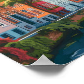 Bruges Belgium Art Vintage Travel Poster (Ecke)