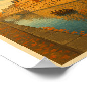 Bruges Belgium Illustration Travel Art Poster (Ecke)