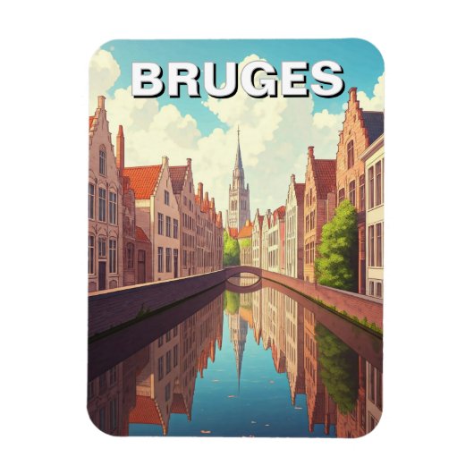 Bruges Belgium Reisen Souvenir Magnet (Vertikal)