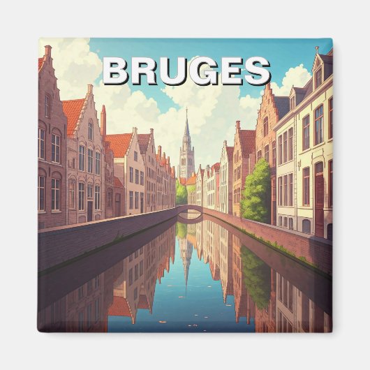 Bruges Belgium Reisen Souvenir Magnet (Vorne)