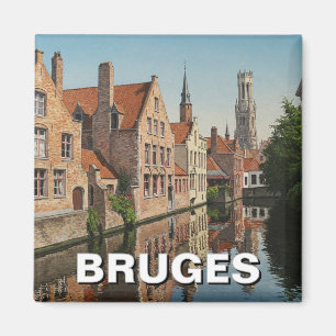 Bruges Belgium Reisen Souvenir Vintag Magnet