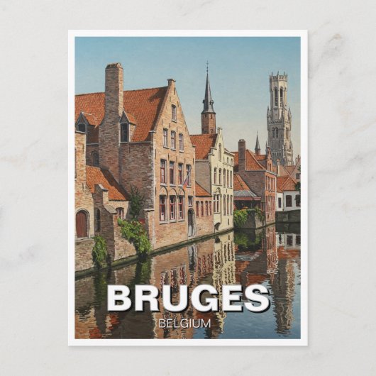 Bruges Belgium Reisen Souvenir Vintag Postkarte (Vorderseite)