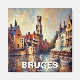 Bruges Belgium Reisen Souvenirgemälde Magnet