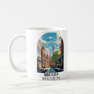 Bruges Belgium Reisevorführung Kaffeetasse
