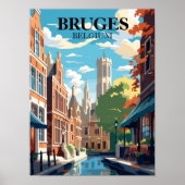 Bruges Belgium Reisevorführung Poster (Vorne)