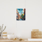 Bruges Belgium Reisevorführung Poster (Küche)