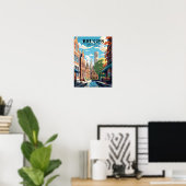 Bruges Belgium Reisevorführung Poster (Heimbüro)